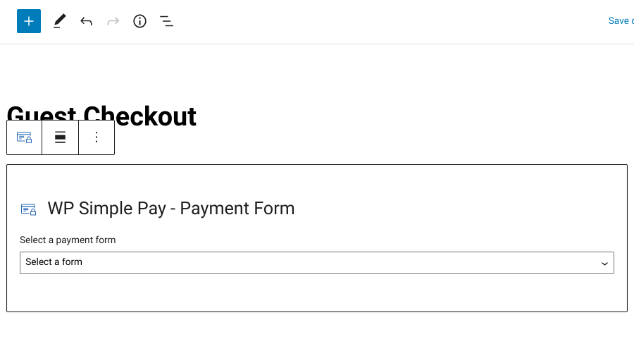payment-form-block – Easy Digital Downloads Using WP Simple Pay to enable guest checkout and adding a form.