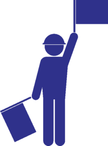 工事現場交通誘導員のピクトグラム