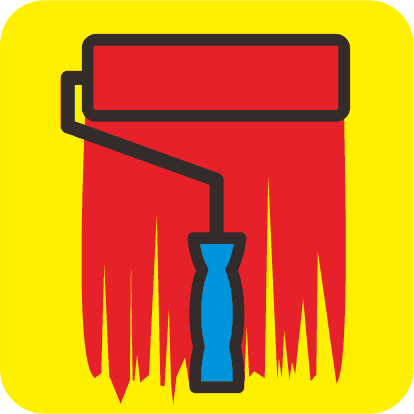 ペンキローラーのカラーアイコン画像