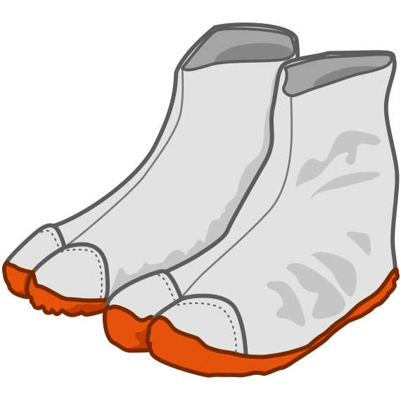 お祭りの参加者が履く「祭り足袋」のイラスト