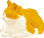 眠りかけている猫 眠りかけている猫のイラスト