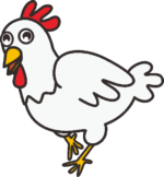 ニワトリ 面白いニワトリのイラスト