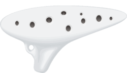 白いオカリナのイラスト