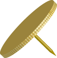 二重画鋲 金属製画鋲のイラストその2