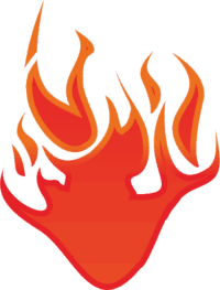 燃えだした炎 燃え始めた炎のイラスト