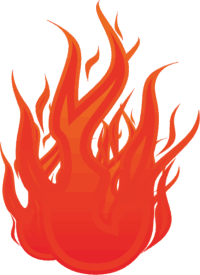 乱れ燃え 乱れ燃える炎のイラスト