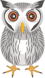 ミミズク 目が大きくて可愛いミミズクのイラスト