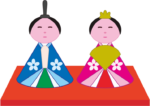男雛と女雛 男雛と女雛の簡単なイラスト