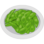 枝豆 皿に盛られた枝豆のイラスト