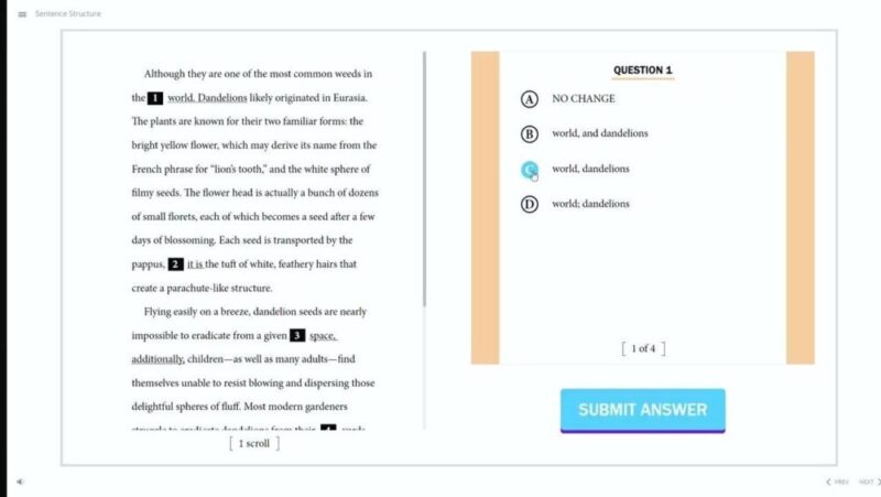 Kaplan PSAT practice test