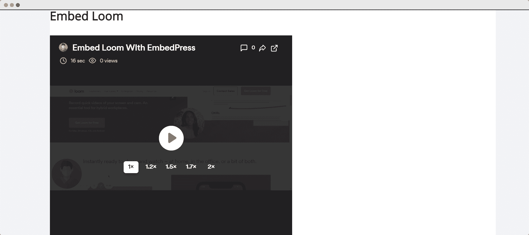 How To Embed Loom In WordPress With EmbedPress 6 embed loom