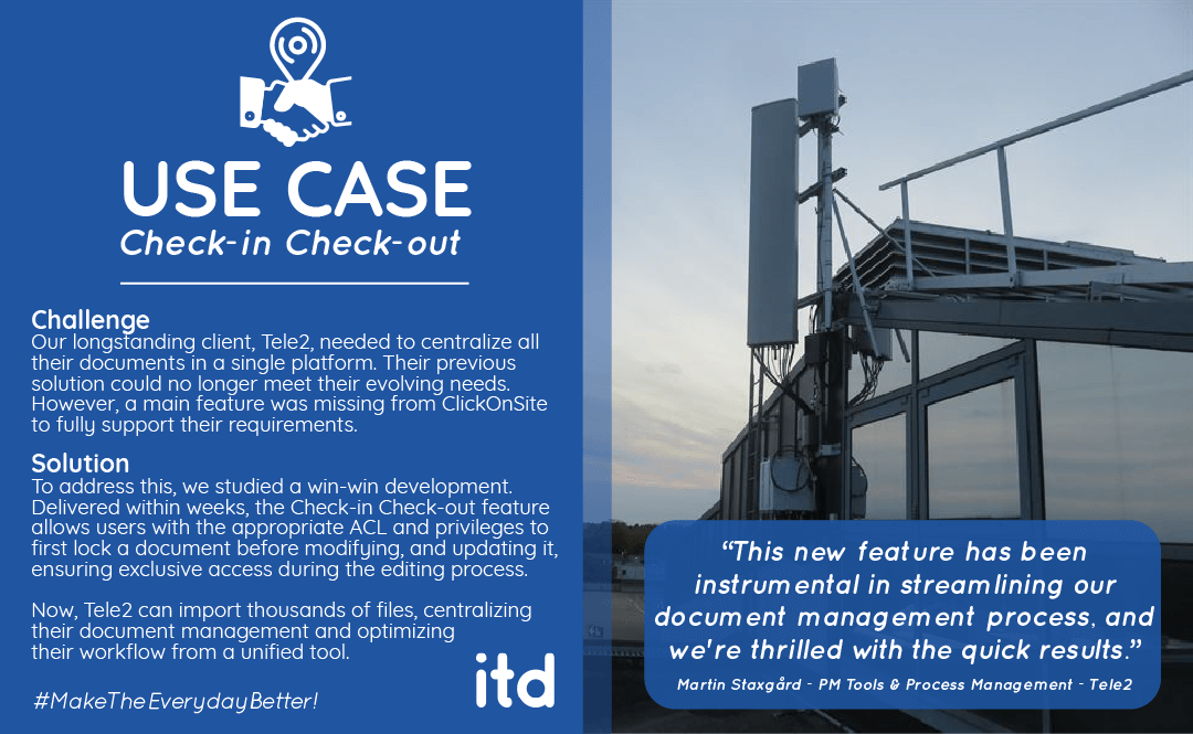 use-case-check-in-check-out-clickonsite-itd-tele2 use-case-check-in-check-out-clickonsite-itd-tele2