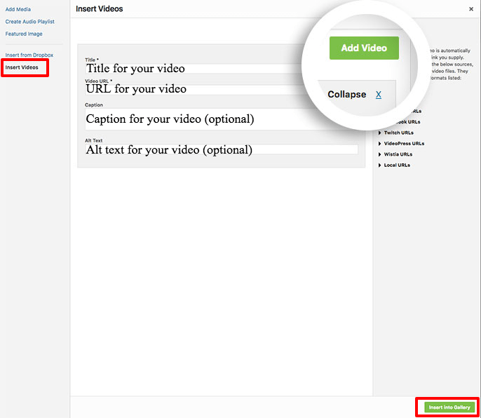 envira gallery video addon adding videos - Envira Gallery