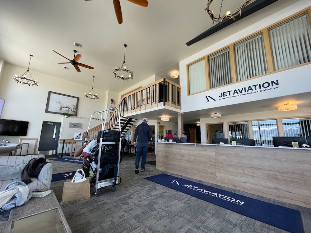 The interior of Jet Aviation FBO