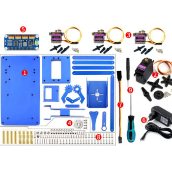 Роботизирана ръка за Raspberry Pi, комплект за сглобяване