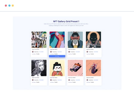 NFT Gallery 3 essential blocks NFT gallery