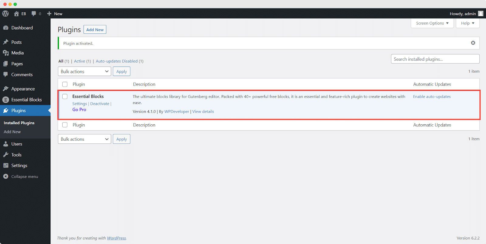 How to Install Essential Blocks 2 install essential blocks