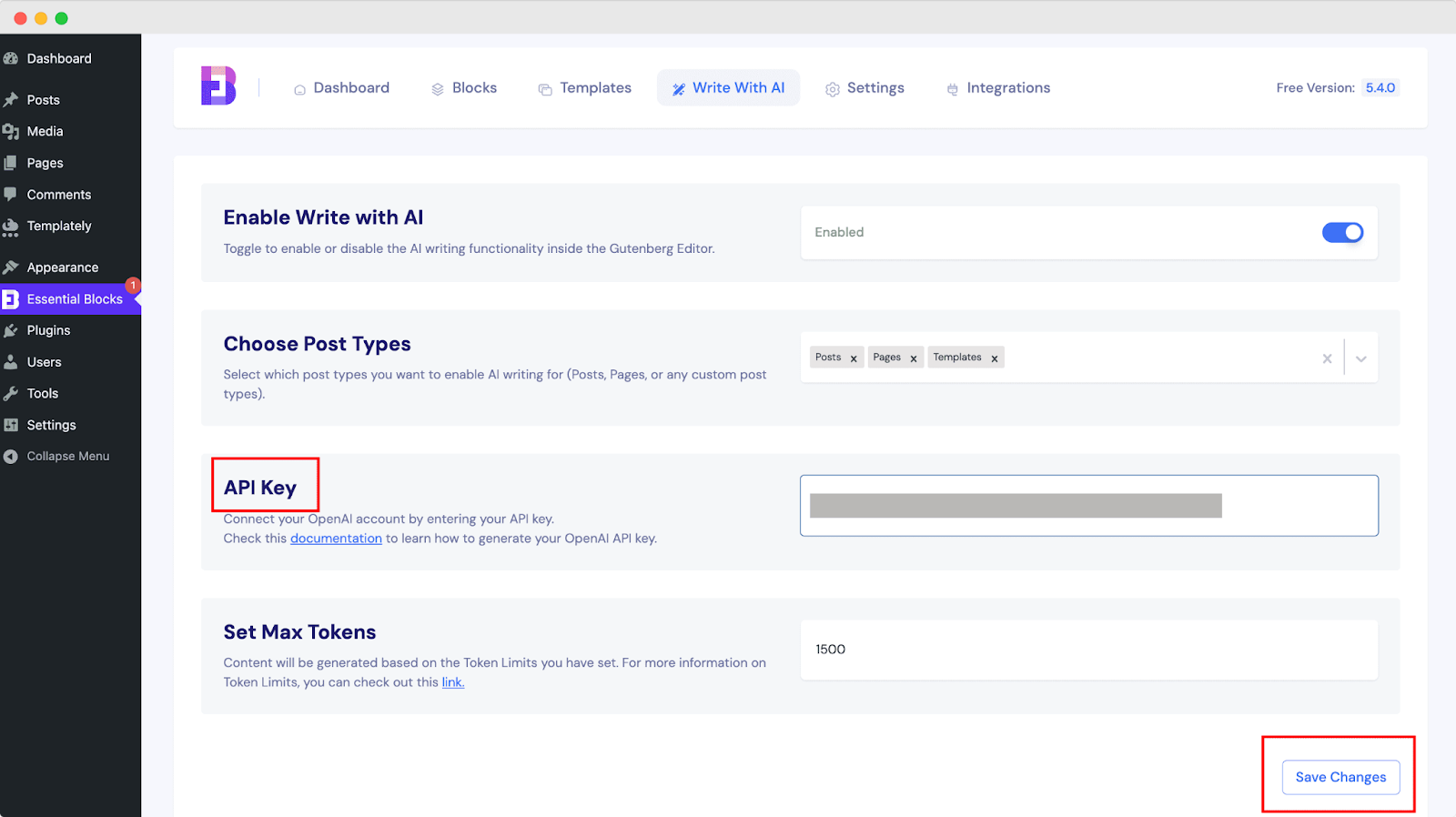 Generate with AI Using Essential Blocks: Revolutionize How You Create Content in WordPress 3 Generate with AI