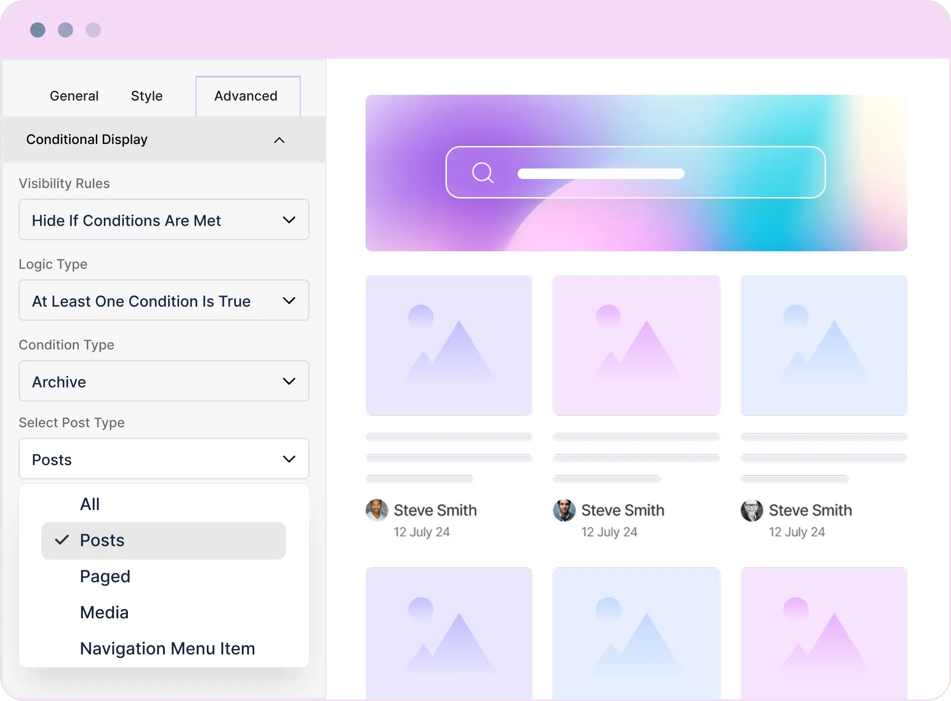 Conditional Display 8 Conditional Display