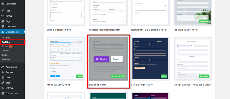 Donation Form Template