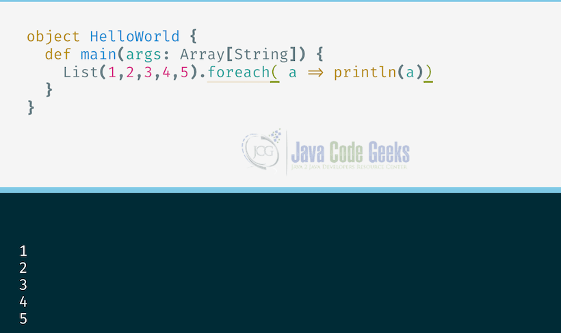 Scala forall() - Scala foreach example