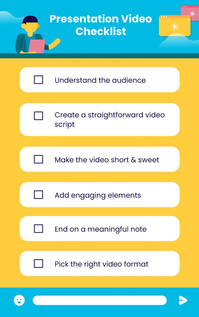 presentation video checklist infographic