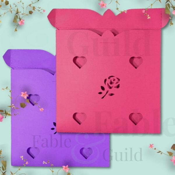 My Heart My Rose Envelope Template My Heart My Rose Envelope Cut File Template