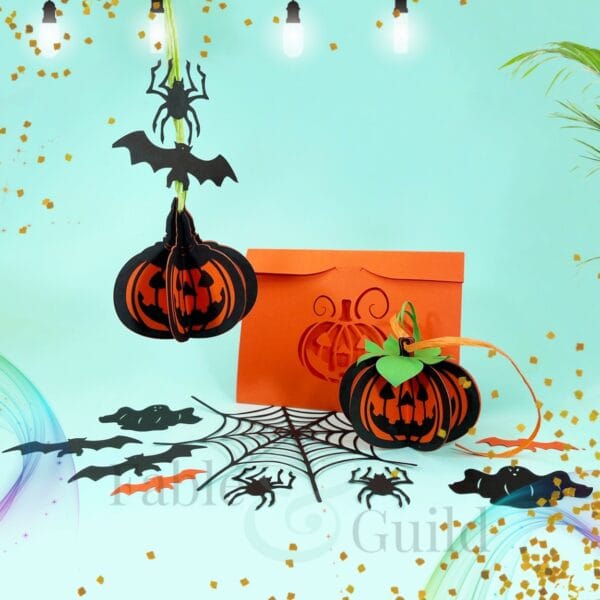 Halloween Pumpkin Envelope Template (with FREE Spooky Confetti) Halloween Envelope SVG Template