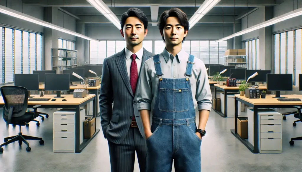 法人の社長と個人事業主のイラスト