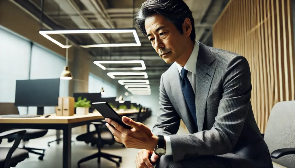 固定資産の売却で資金調達メリットがあるか調べている男性