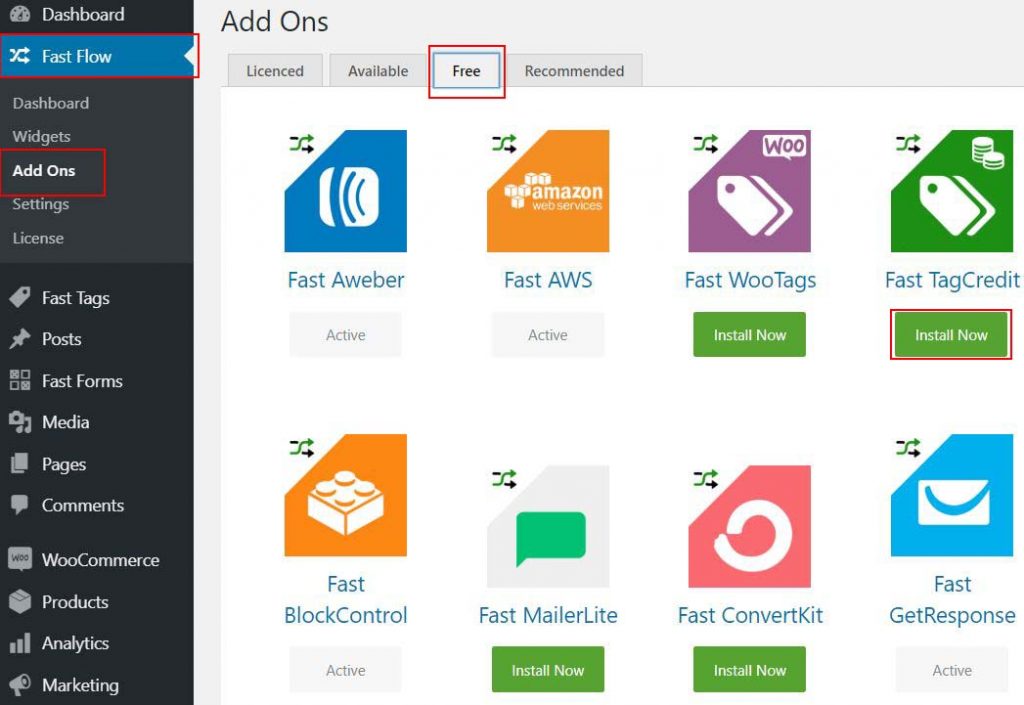 Fast TagCredit 1 1 Install Fast TagCredit