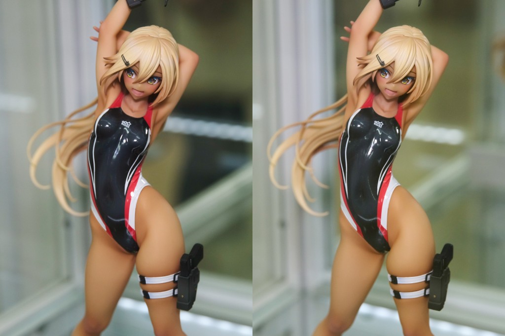 AMAKUNI ARMS NOTE 水泳部のコウハイちゃん 赤色ラインの水着Ver. フィギュア