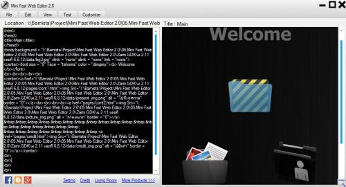 โปรแกรมทำเว็บ Mini Fast Web Editor โปรแกรมทำเว็บ Mini Fast Web Editor