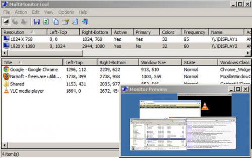 โปรแกรมจัดการหน้าจอ MultiMonitorTool โปรแกรมจัดการหน้าจอ MultiMonitorTool