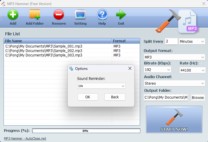 โปรแกรมหั่น MP3 เป็นไฟล์สั้น ๆ จัดการง่าย MP3 Hammer โปรแกรมหั่น MP3 เป็นไฟล์สั้น ๆ จัดการง่าย MP3 Hammer