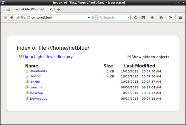 Whitelisting home files and directories for Firefox browser.