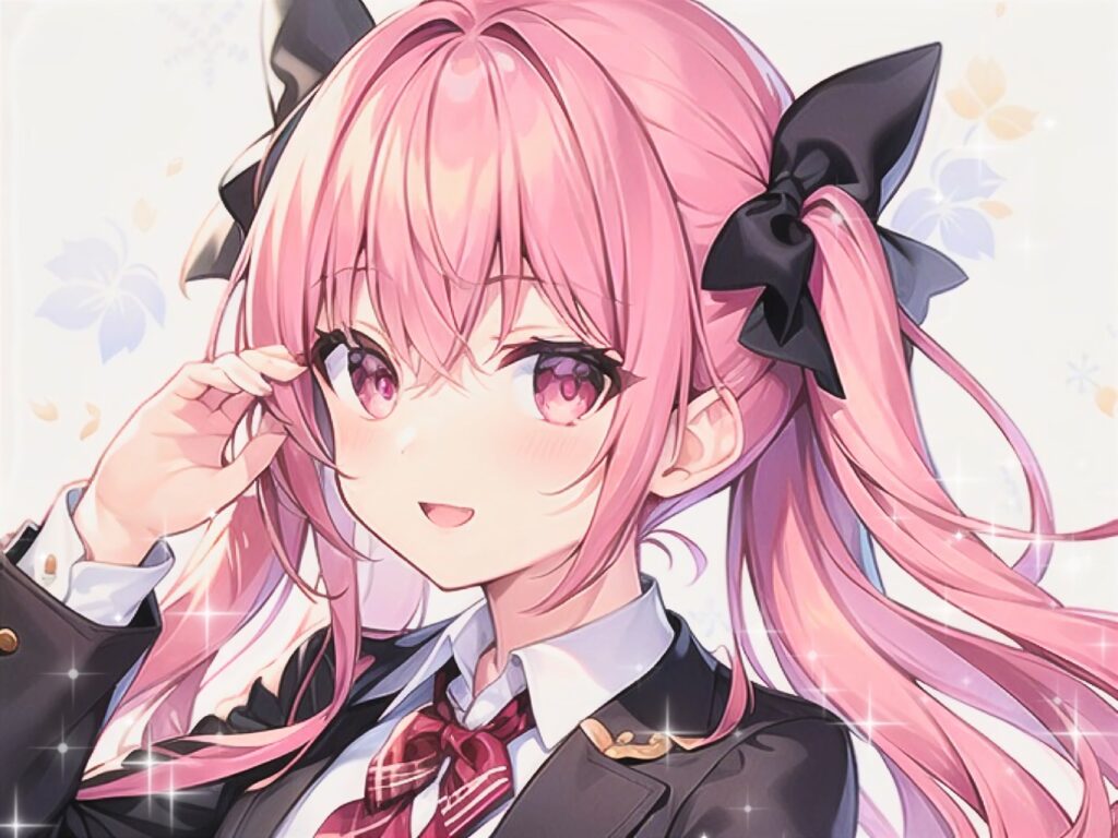 ピンク髪の女の子