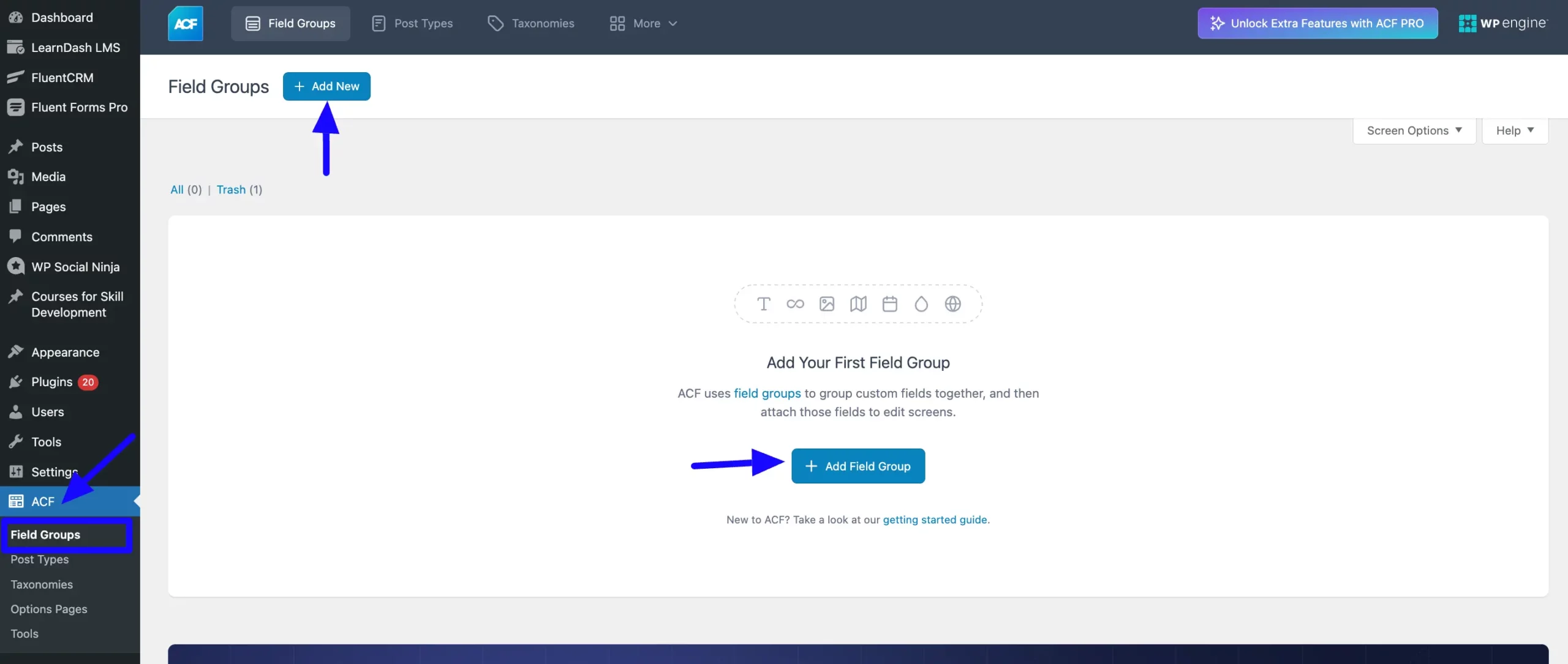 3. Add New button to create group field scaled 49658