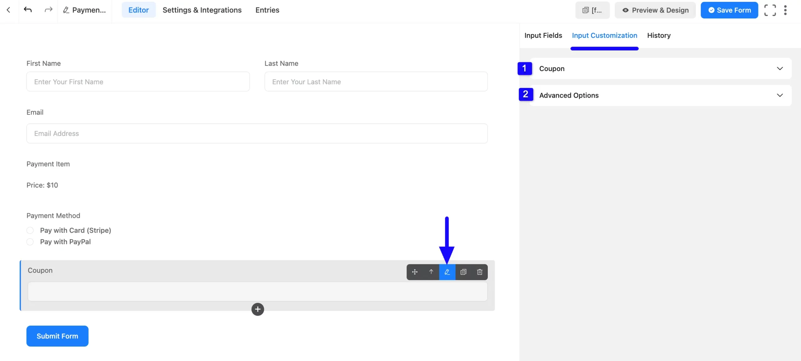 7. Input Customization tab scaled 48580