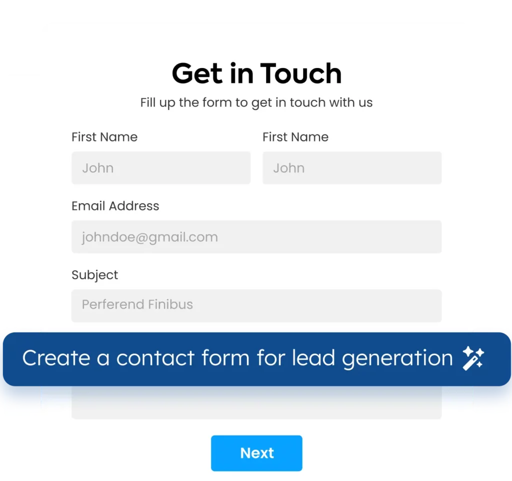 AI form builder example