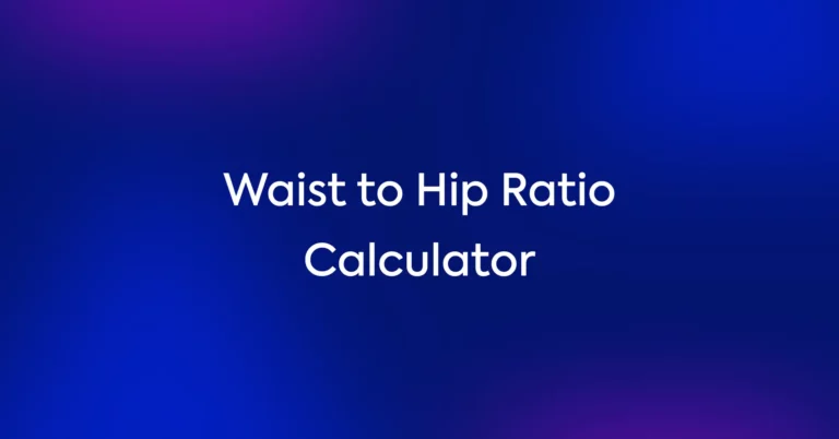 Waist to Hip Ratio Calculator thumb 46886