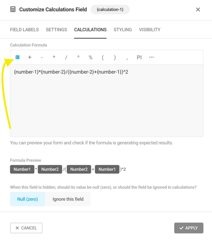 Numeric calculation customization Forminator