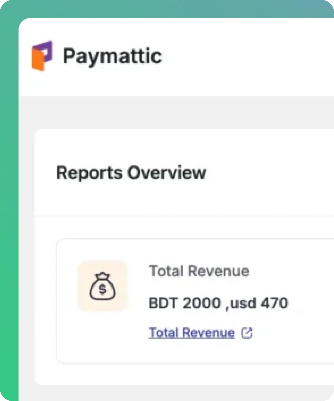 Track your support revenue in Paymattic
