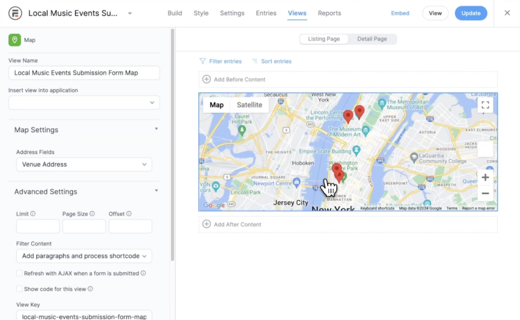 Formidable Forms WordPress Map Plugin Image