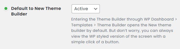 Switch to New Theme Builder