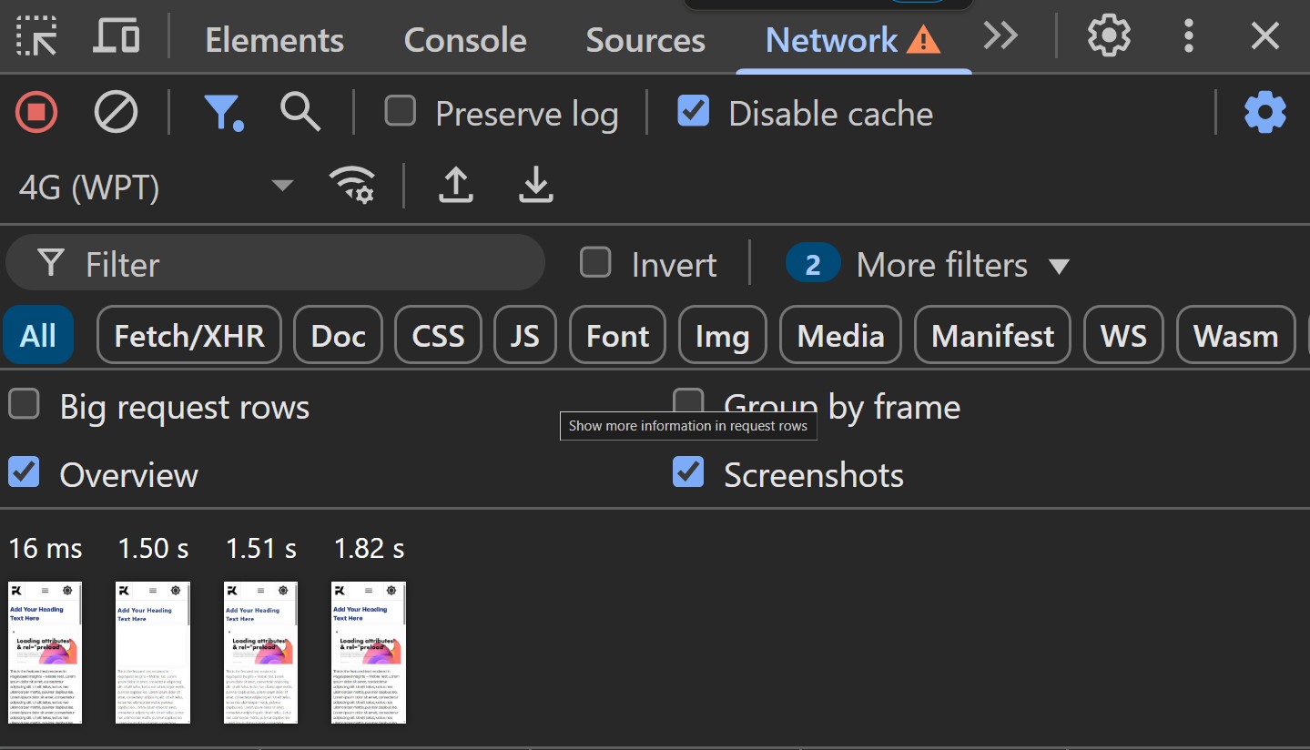 From screenshot, as we can see the image is visible in 1.5 sec instead of 4sec with loading="lazy" attribute