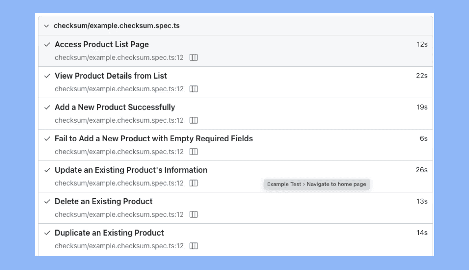 Generate E2E tests with a single click using natural language