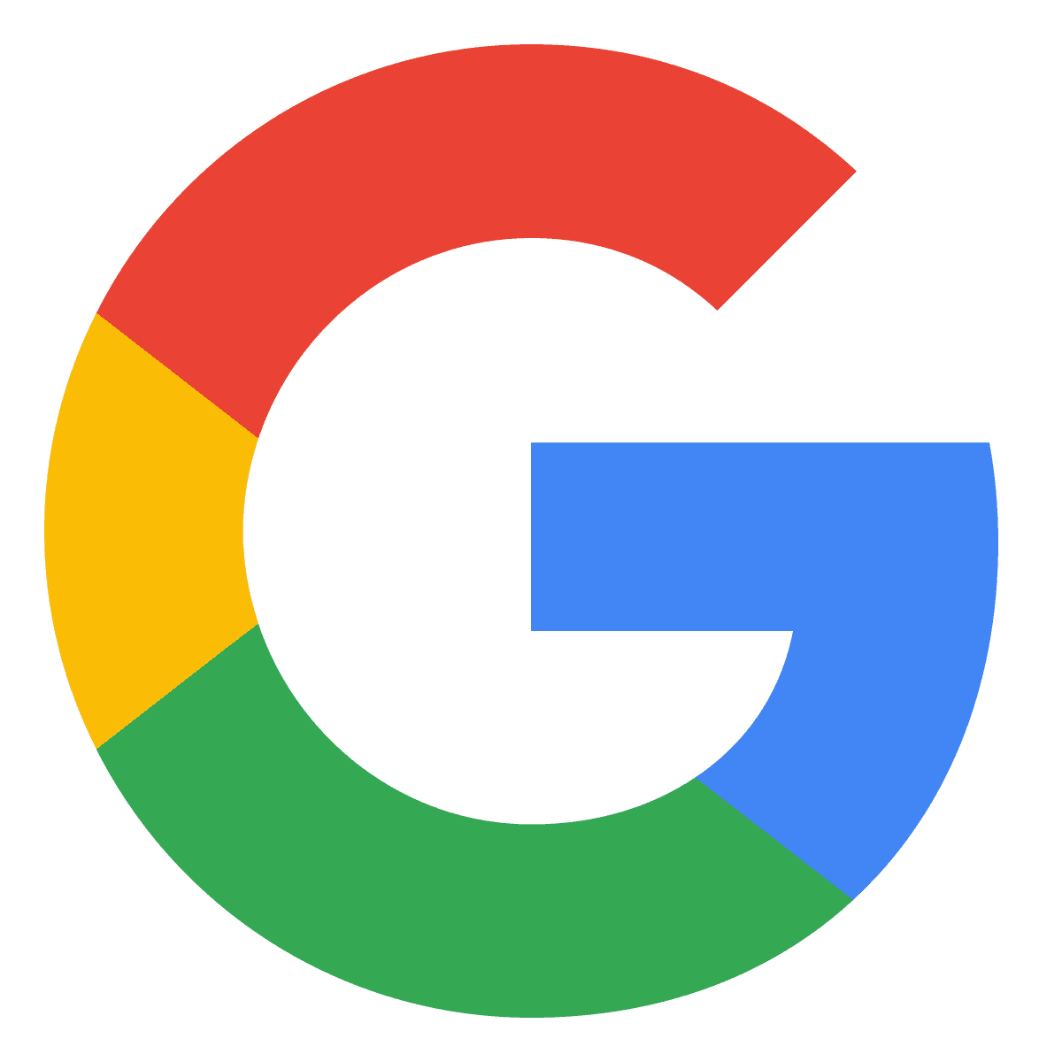 Google logo featuring a stylized letter "G" in blue, red, yellow, and green colors.