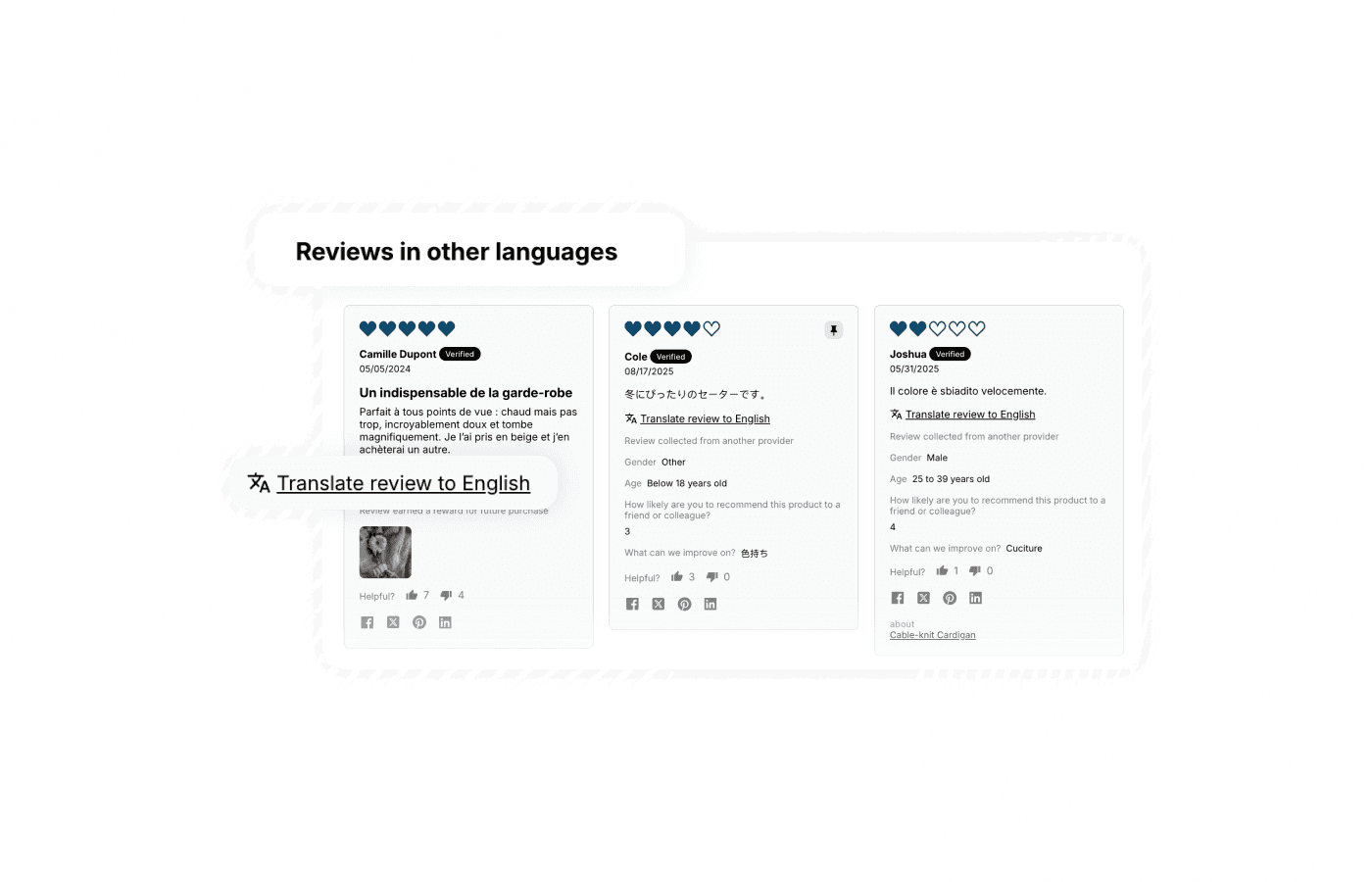 multilingual sorting and translations