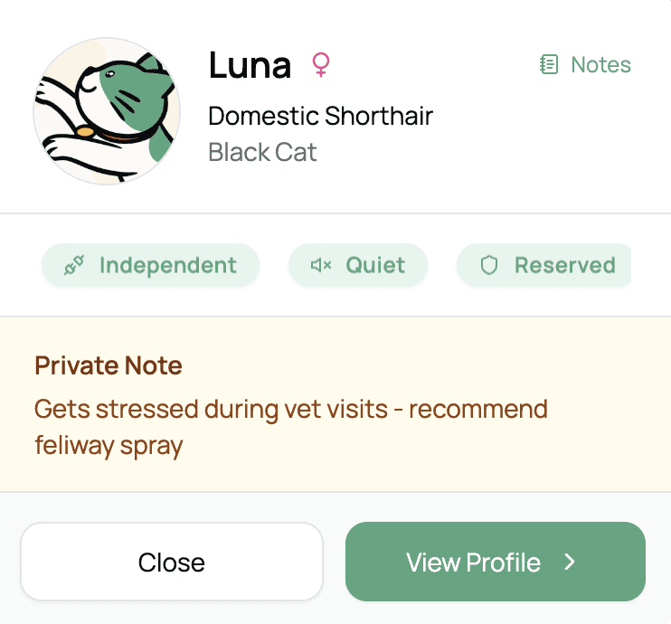 Scritches Client Info Image